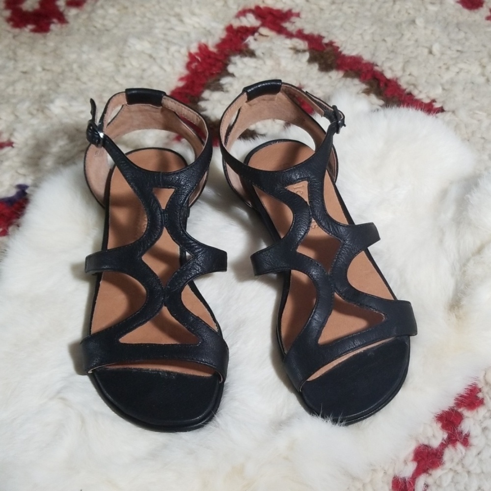 Gentle Souls Black Sandals